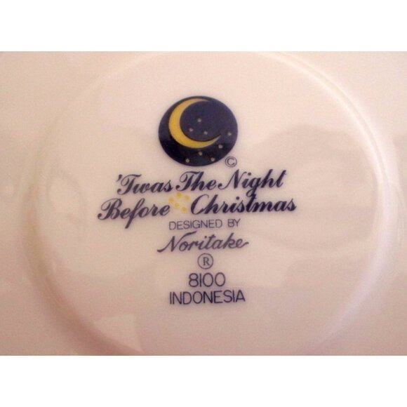 Noritake Twas the Night Before Christmas Cup & Saucer Scottie Dogs Snowy Village - Picture 8 of 8